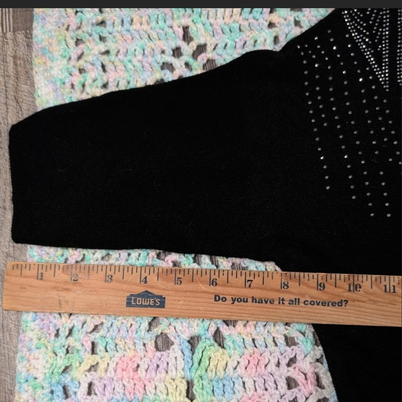 Elegant Black Top with Silver Accents - Picture 8 of 8